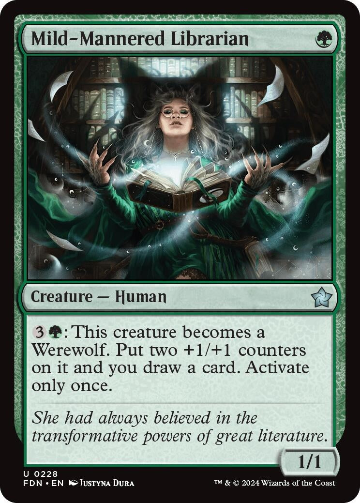 Image for Mild-Mannered Librarian (228) (FDN) - Magic: The Gathering