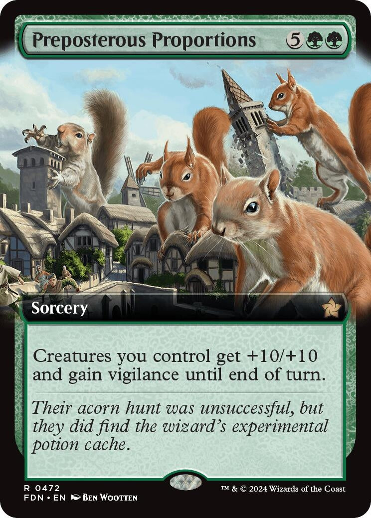 Image for Preposterous Proportions (Extended Art) (472) (FDN) - Magic: The Gathering