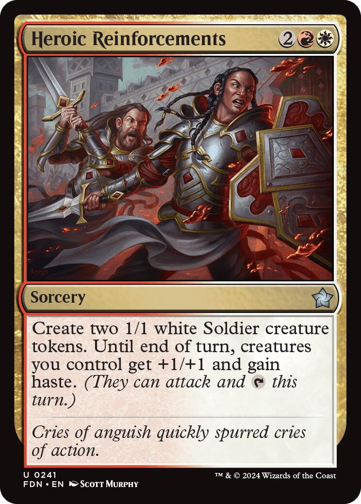 Image for Heroic Reinforcements (241) (FDN) - Magic: The Gathering