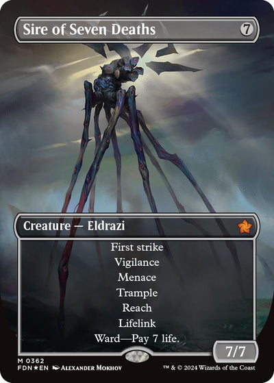 Sire of Seven Deaths (Borderless) (Mana Foil) (362) (FDN)