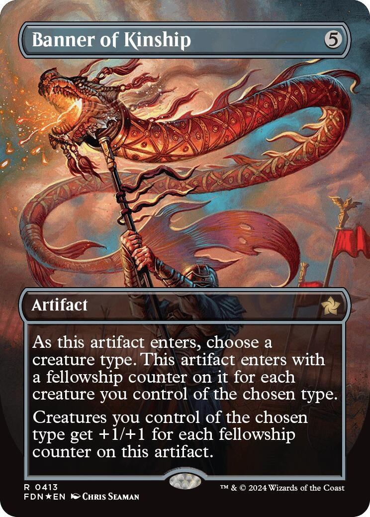 Image for Banner of Kinship (Borderless) (Mana Foil) (413) (FDN) - Magic: The Gathering