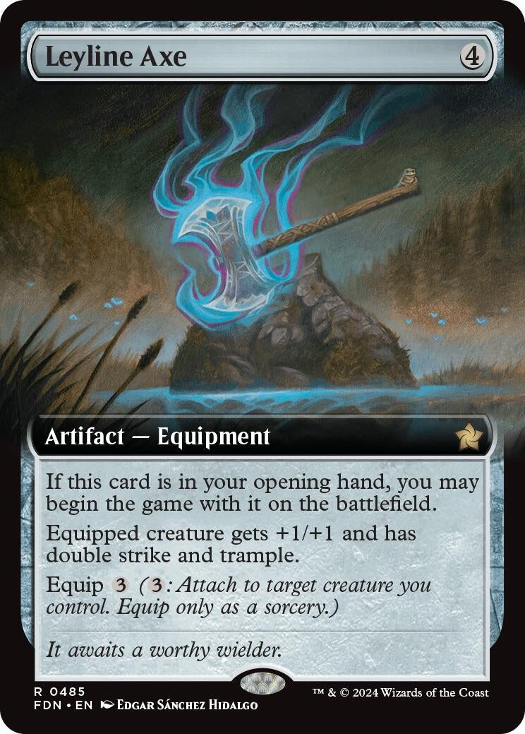 Image for Leyline Axe (Extended Art) (485) (FDN) - Magic: The Gathering