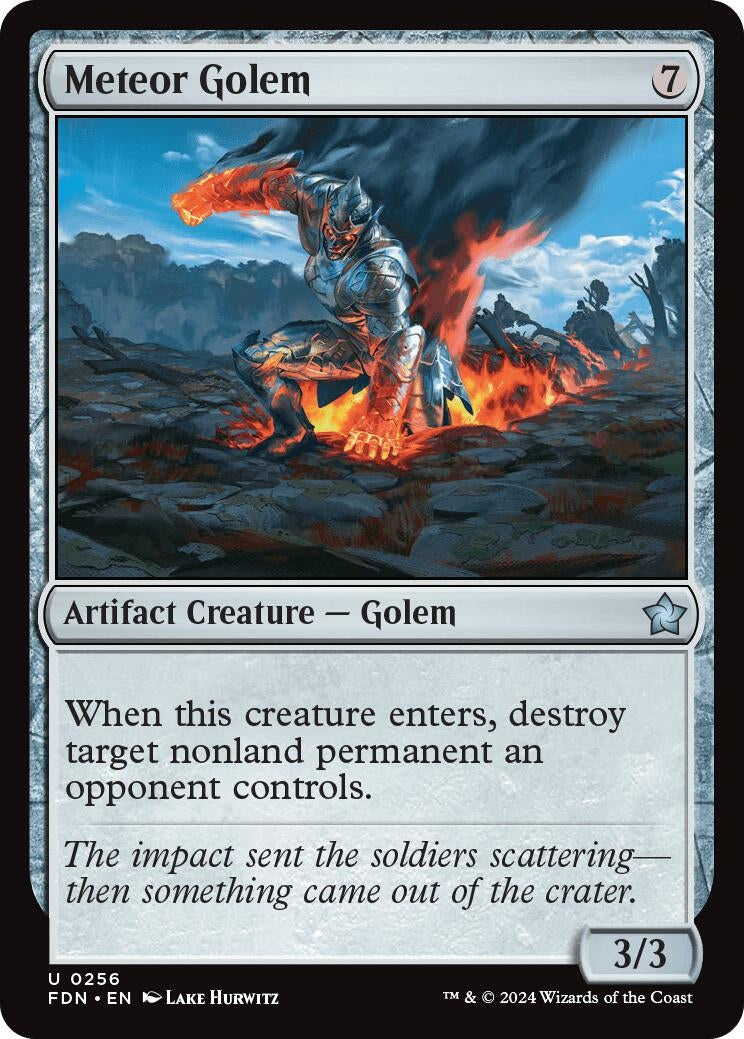 Image for Meteor Golem (256) (FDN) - Magic: The Gathering