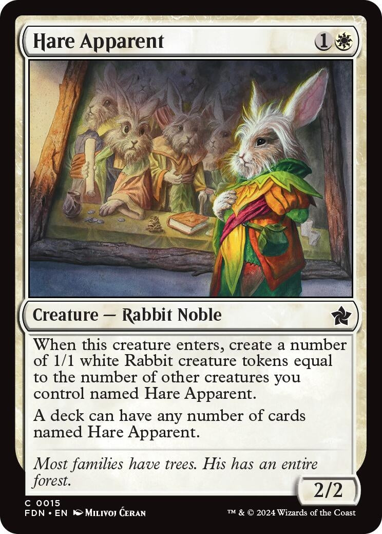 Image for Hare Apparent (15) (FDN) - Magic: The Gathering