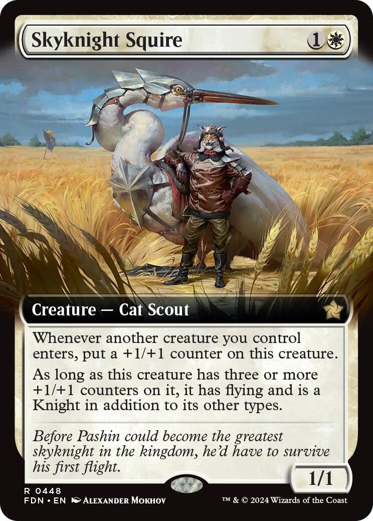 Image for Skyknight Squire (Extended Art) (448) (FDN) - Magic: The Gathering
