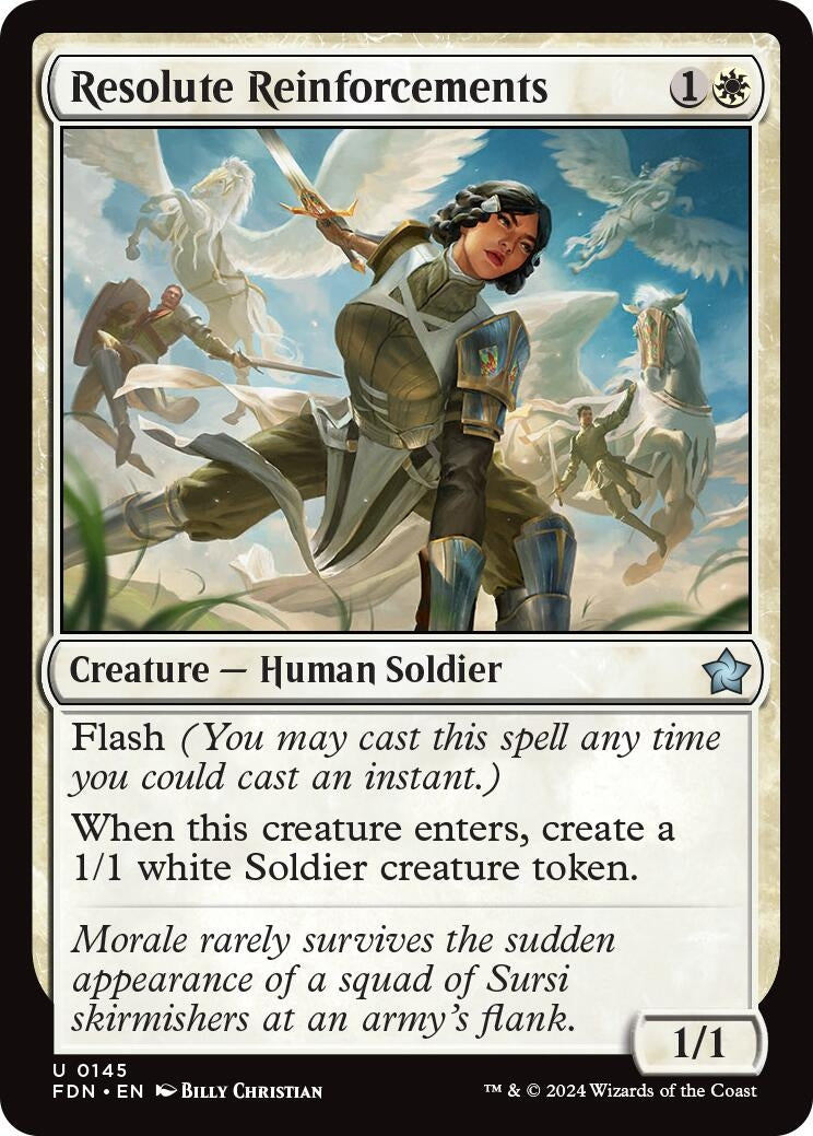 Image for Resolute Reinforcements (145) (FDN) - Magic: The Gathering