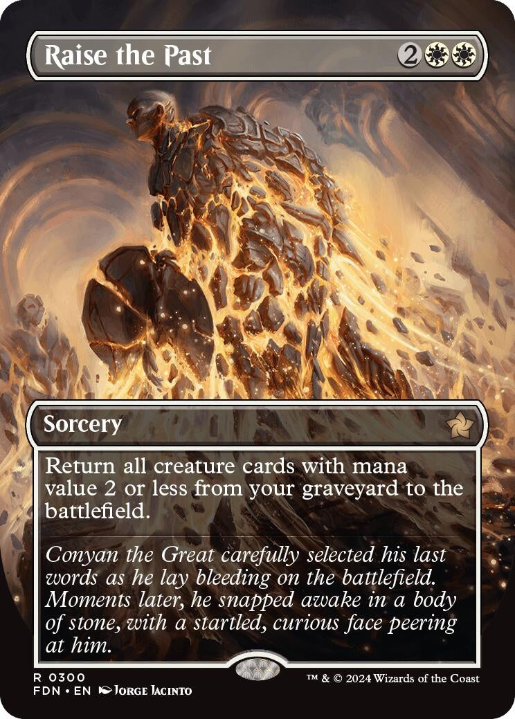Image for Raise the Past (Borderless) (300) (FDN) - Magic: The Gathering