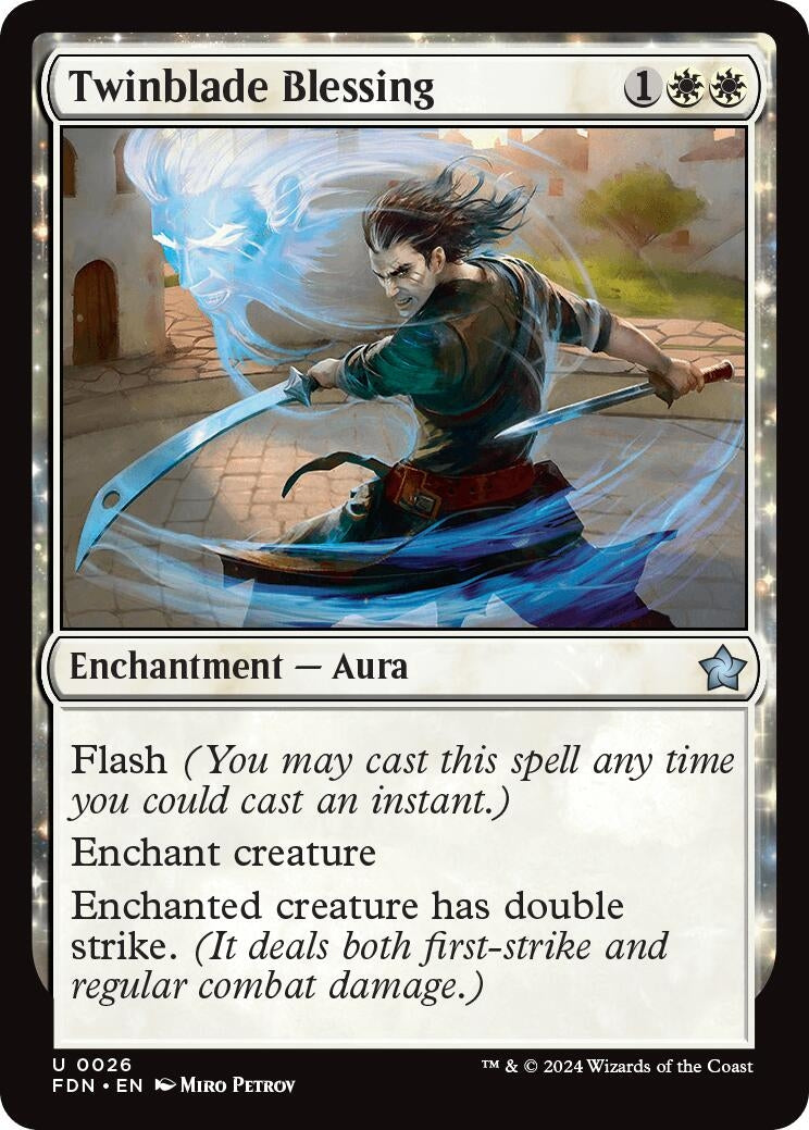 Image for Twinblade Blessing (26) (FDN) - Magic: The Gathering