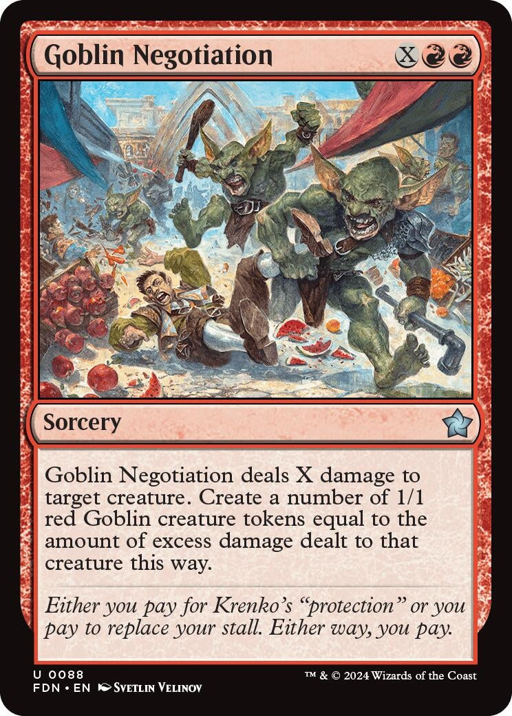 Image for Goblin Negotiation (88) (FDN) - Magic: The Gathering