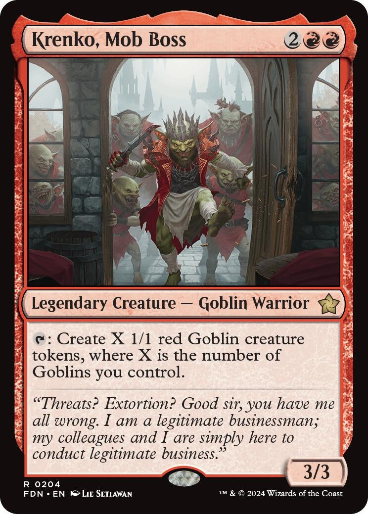 Image for Krenko, Mob Boss (204) (FDN) - Magic: The Gathering