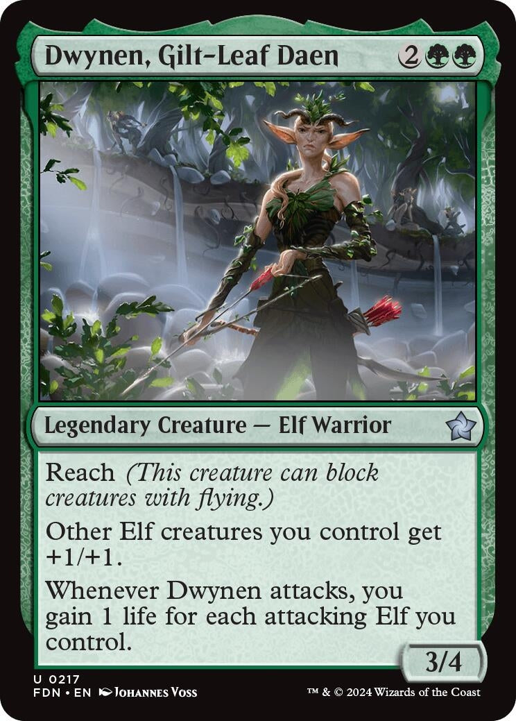 Image for Dwynen, Gilt-Leaf Daen (217) (FDN) - Magic: The Gathering
