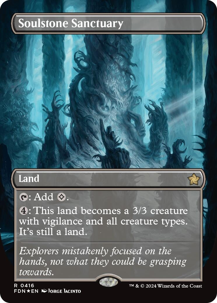 Image for Soulstone Sanctuary (Borderless) (Mana Foil) (416) (FDN) - Magic: The Gathering