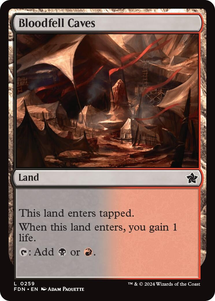 Image for Bloodfell Caves (259) (FDN) - Magic: The Gathering
