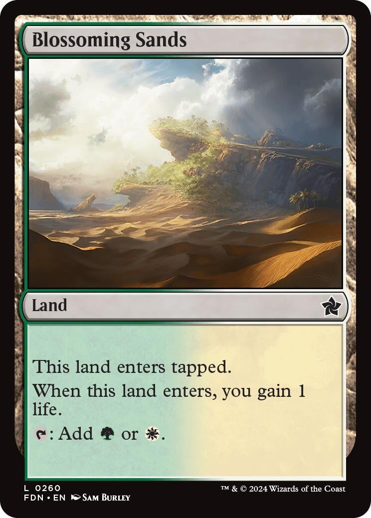 Image for Blossoming Sands (260) (FDN) - Magic: The Gathering