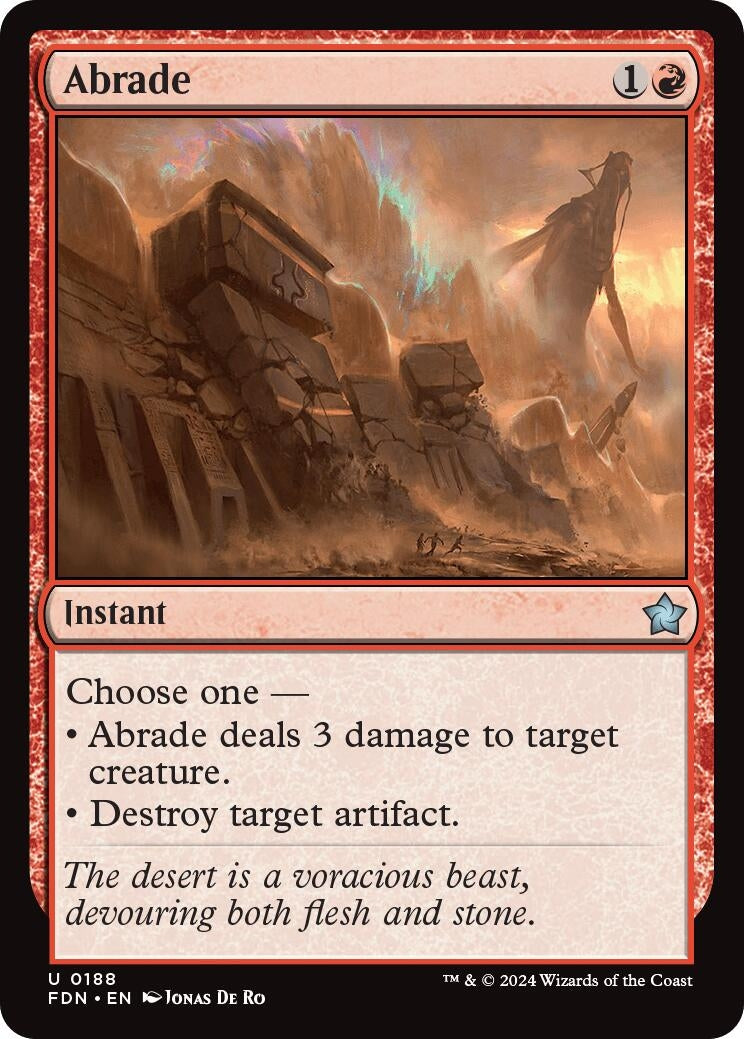 Image for Abrade (188) (FDN) - Magic: The Gathering