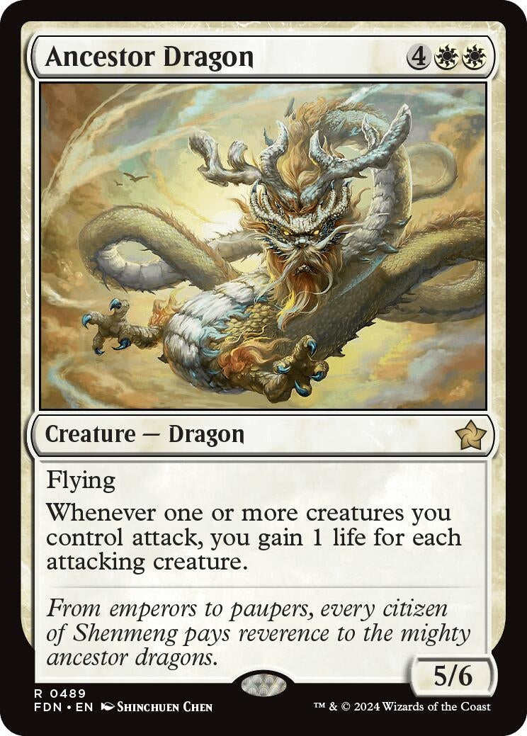 Image for Ancestor Dragon (489) (FDN) - Magic: The Gathering