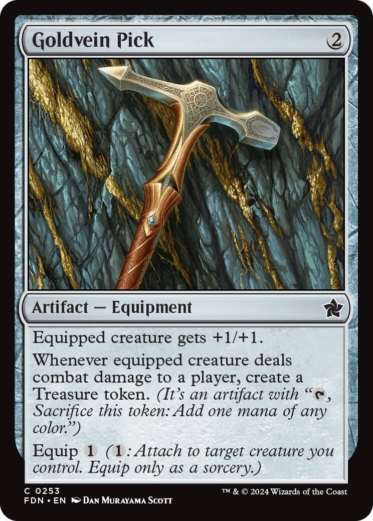 Image for Goldvein Pick (253) (FDN) - Magic: The Gathering