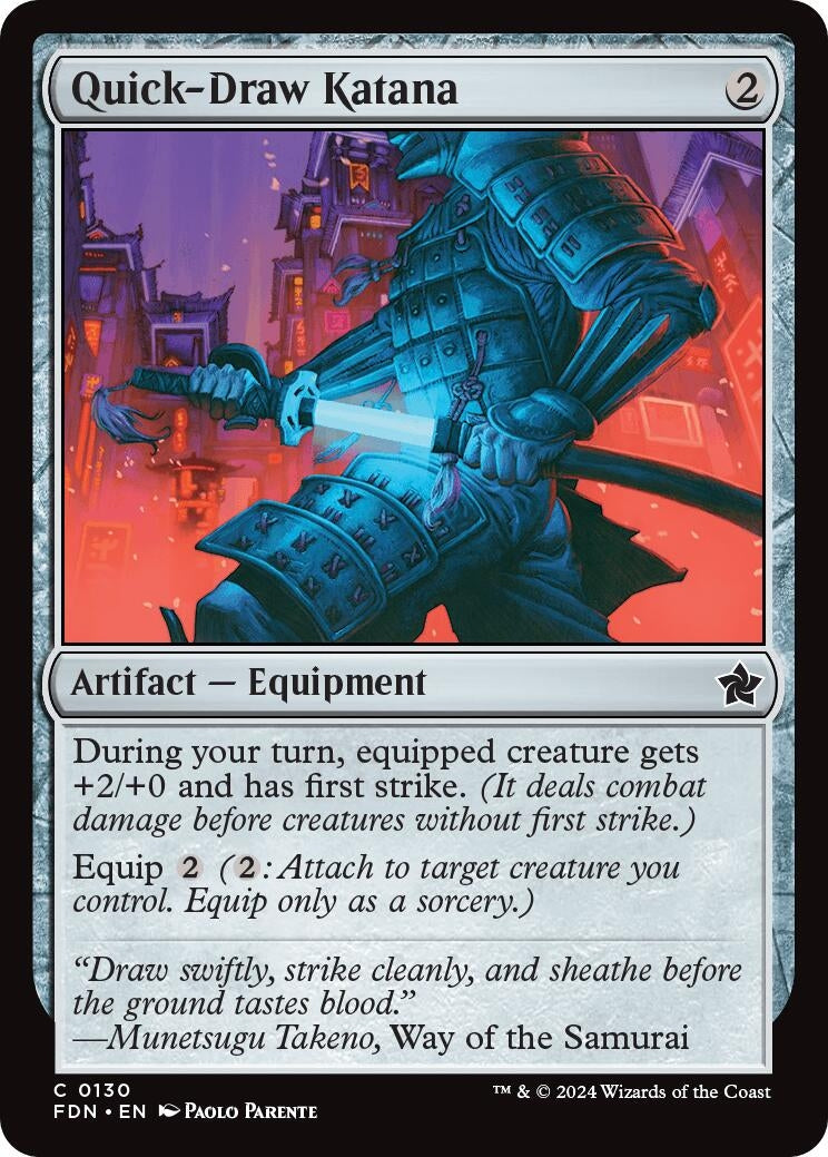 Image for Quick-Draw Katana (130) (FDN) - Magic: The Gathering
