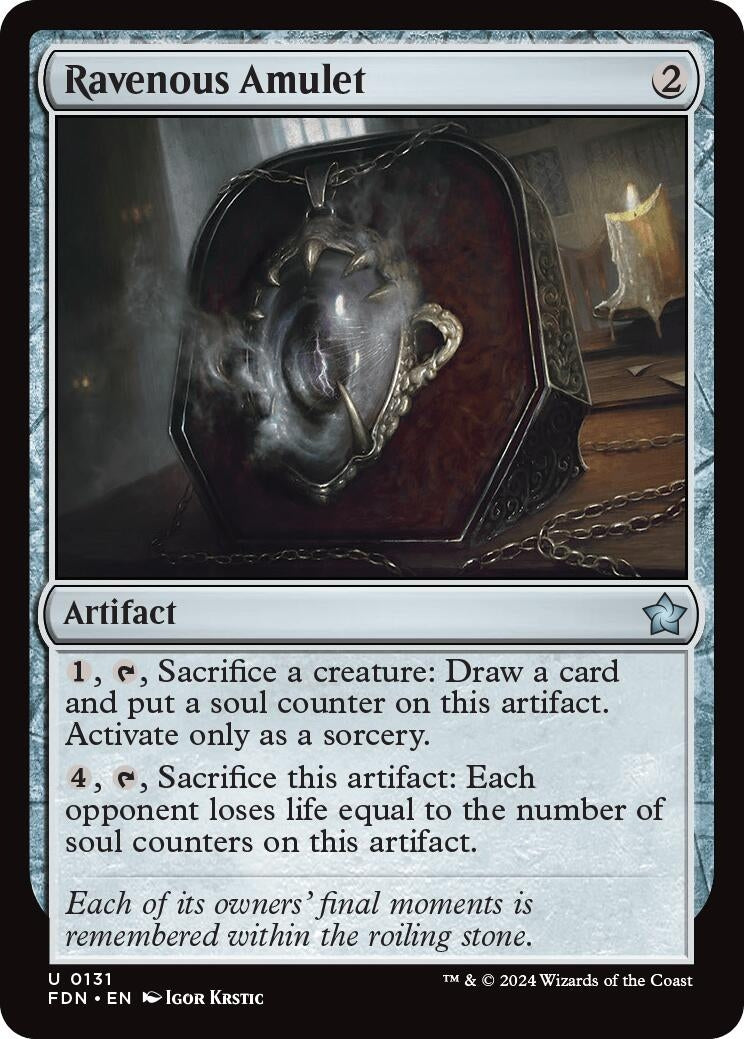Image for Ravenous Amulet (131) (FDN) - Magic: The Gathering