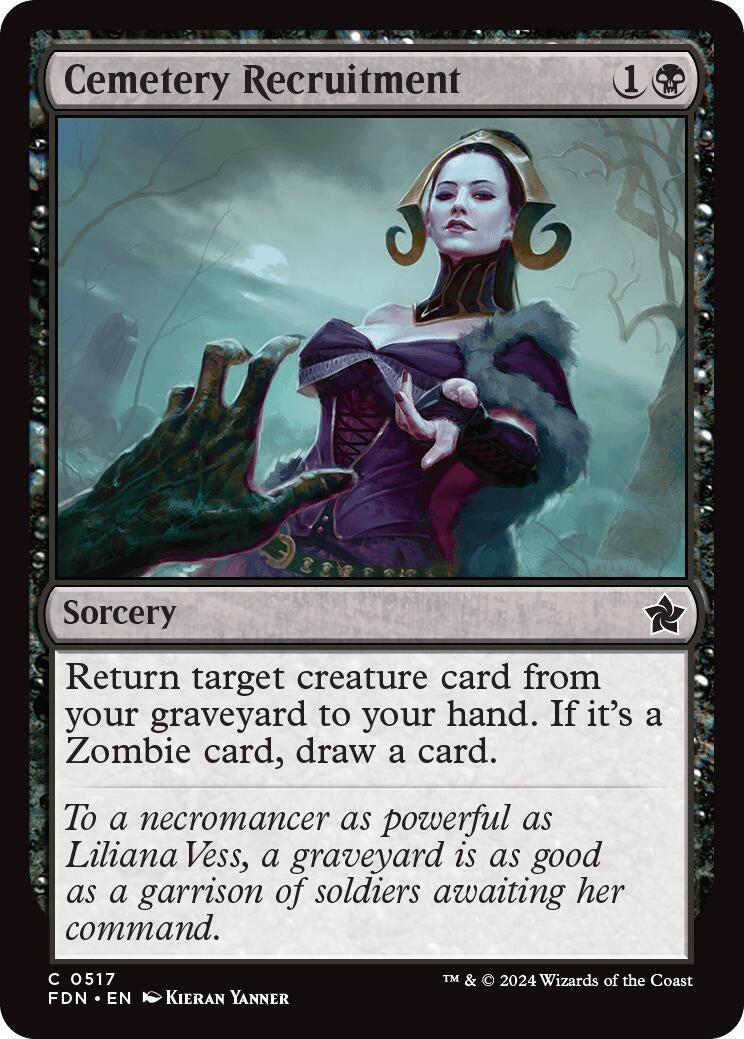Image for Cemetery Recruitment (517) (FDN) - Magic: The Gathering