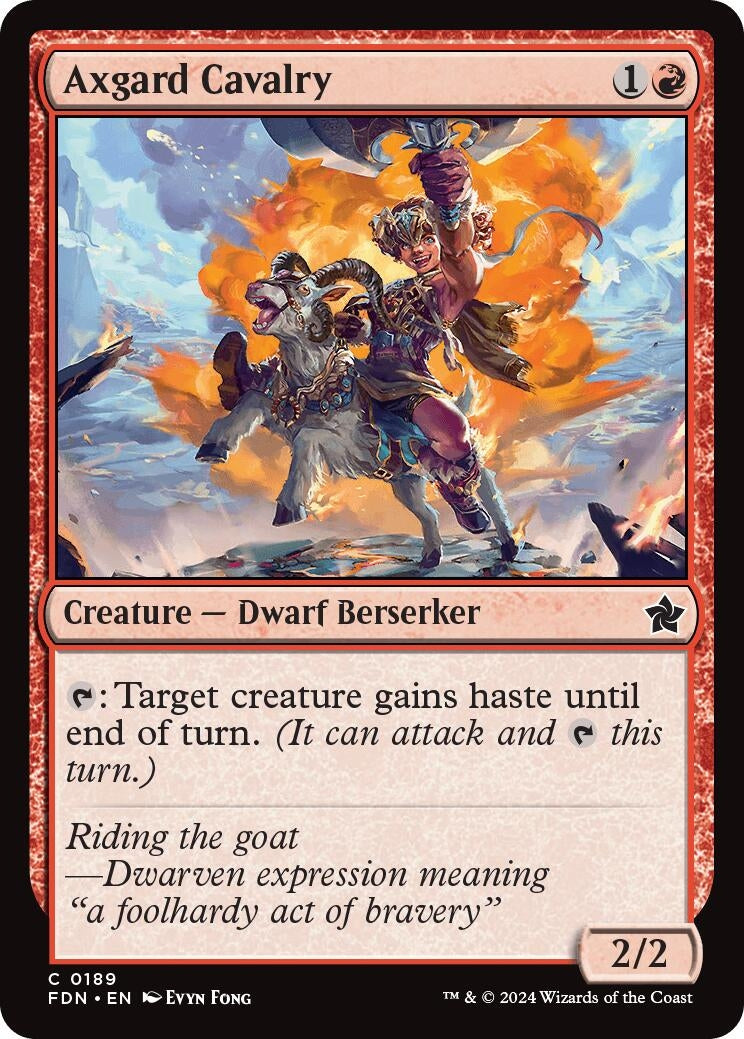 Image for Axgard Cavalry (189) (FDN) - Magic: The Gathering