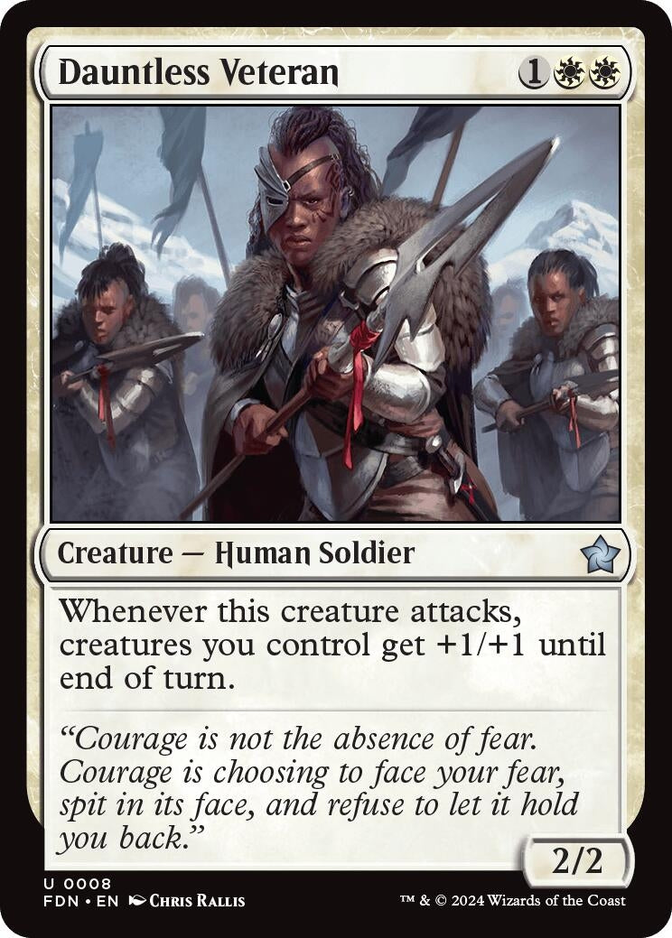Image for Dauntless Veteran (8) (FDN) - Magic: The Gathering