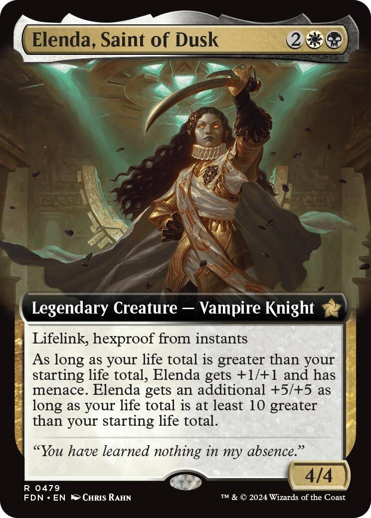 Image for Elenda, Saint of Dusk (Extended Art) (479) (FDN) - Magic: The Gathering