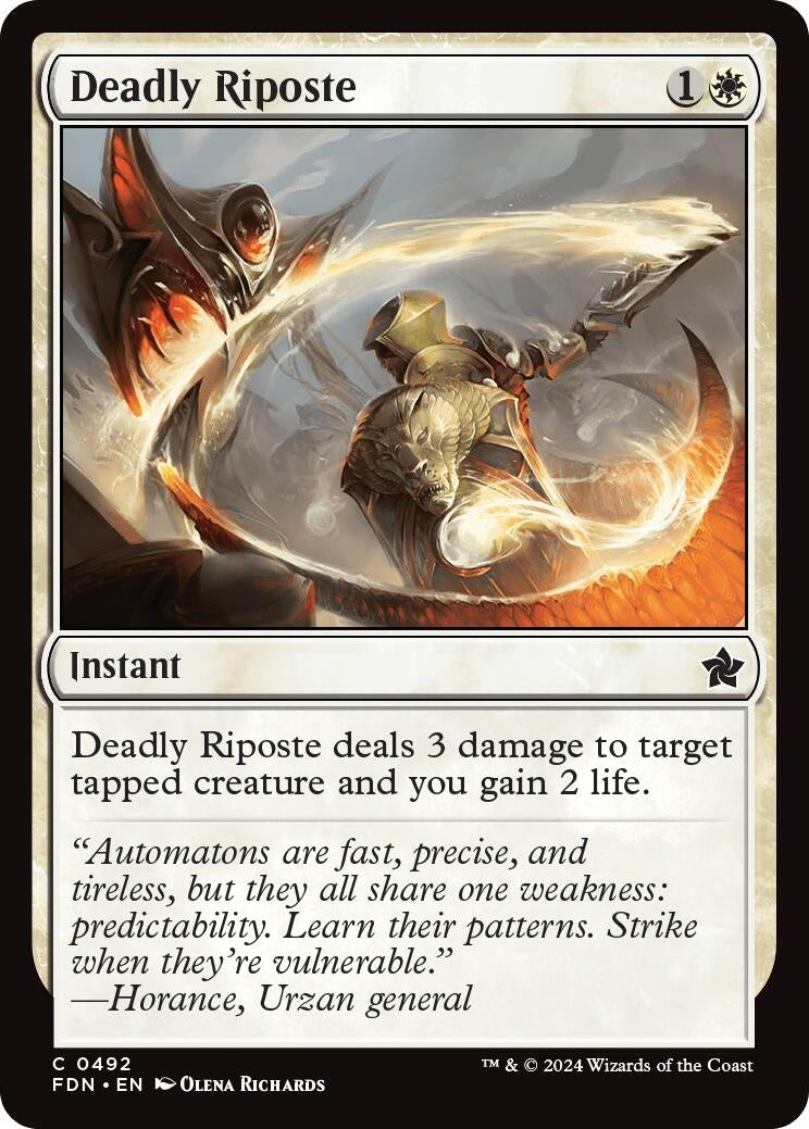 Image for Deadly Riposte (492) (FDN) - Magic: The Gathering
