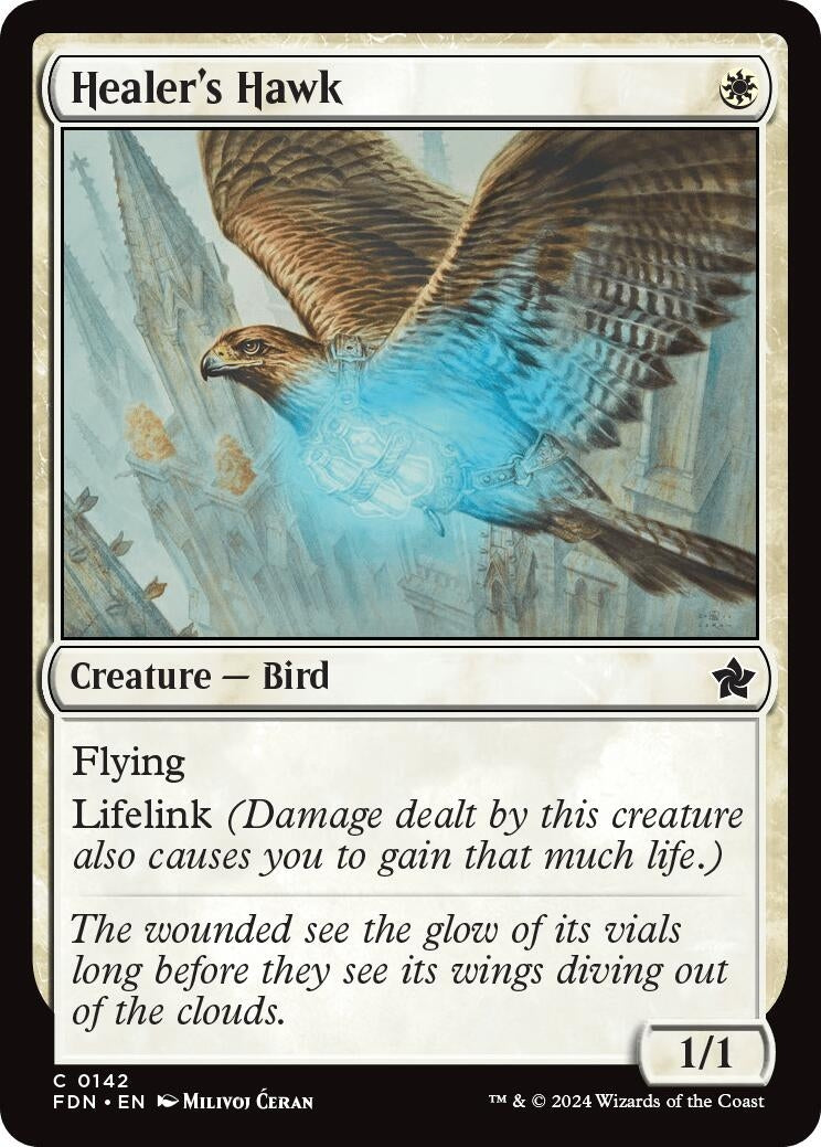 Image for Healer's Hawk (0142) (142) (FDN) - Magic: The Gathering