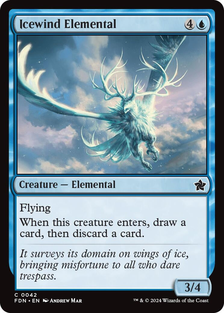 Image for Icewind Elemental (0042) (42) (FDN) - Magic: The Gathering