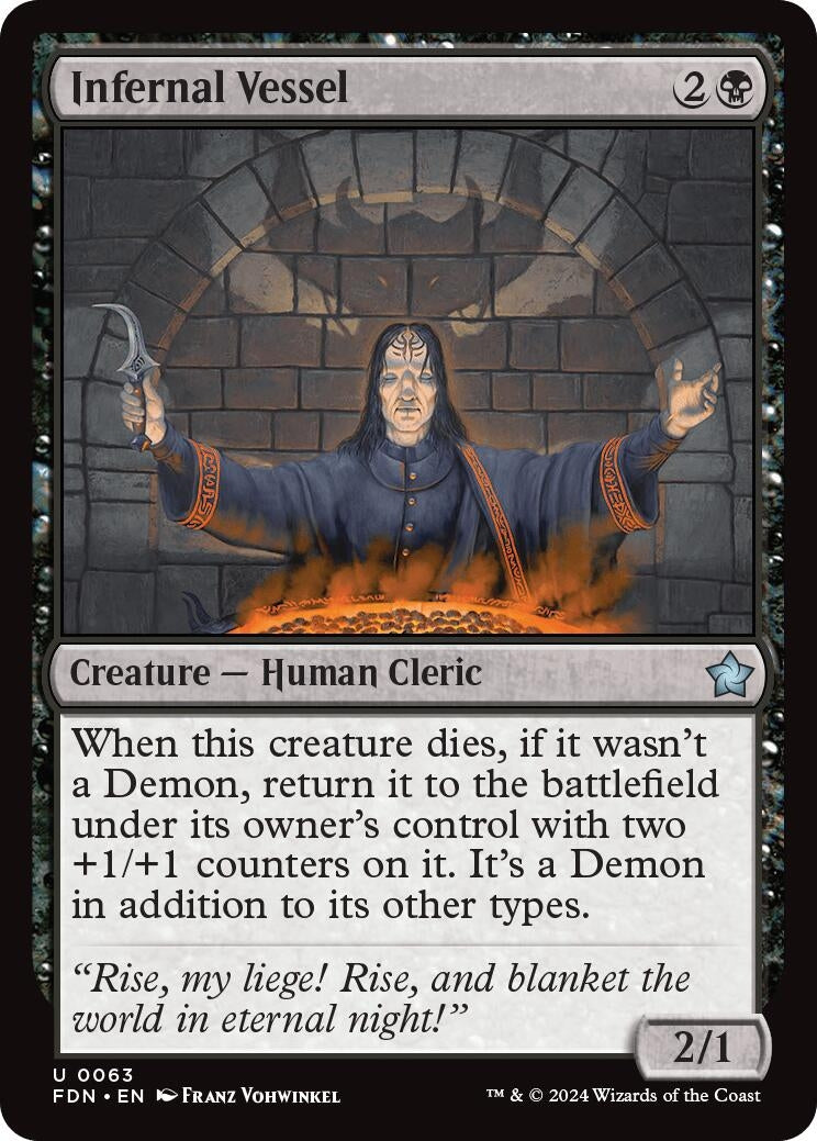 Image for Infernal Vessel (63) (FDN) - Magic: The Gathering