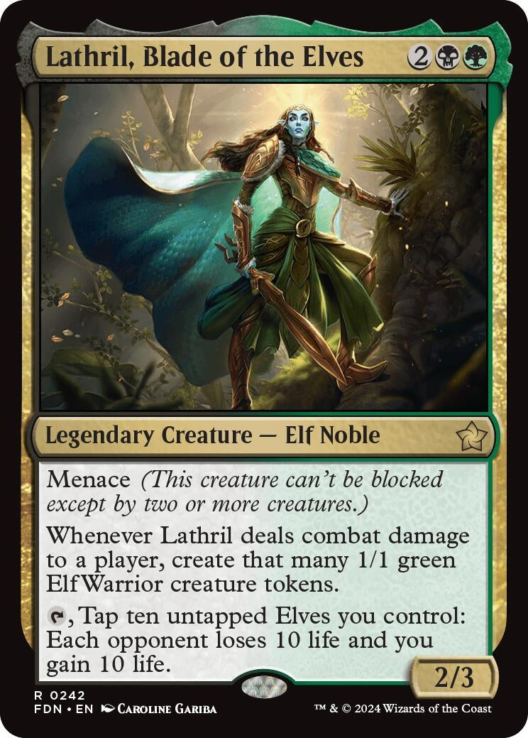 Image for Lathril, Blade of the Elves (242) (FDN) - Magic: The Gathering