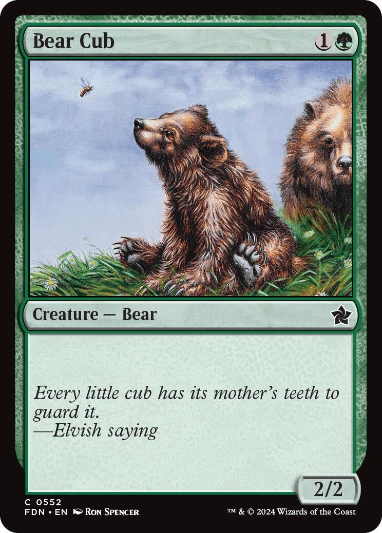 Image for Bear Cub (552) (FDN) - Magic: The Gathering