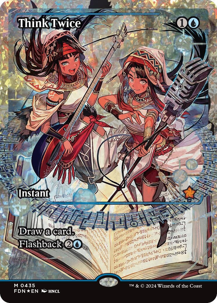 Image for Think Twice (Showcase) (Fracture Foil) (435) (FDN) - Magic: The Gathering