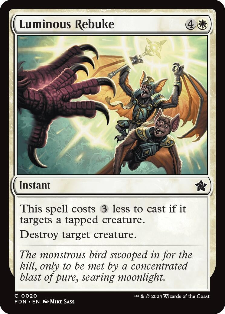 Image for Luminous Rebuke (20) (FDN) - Magic: The Gathering