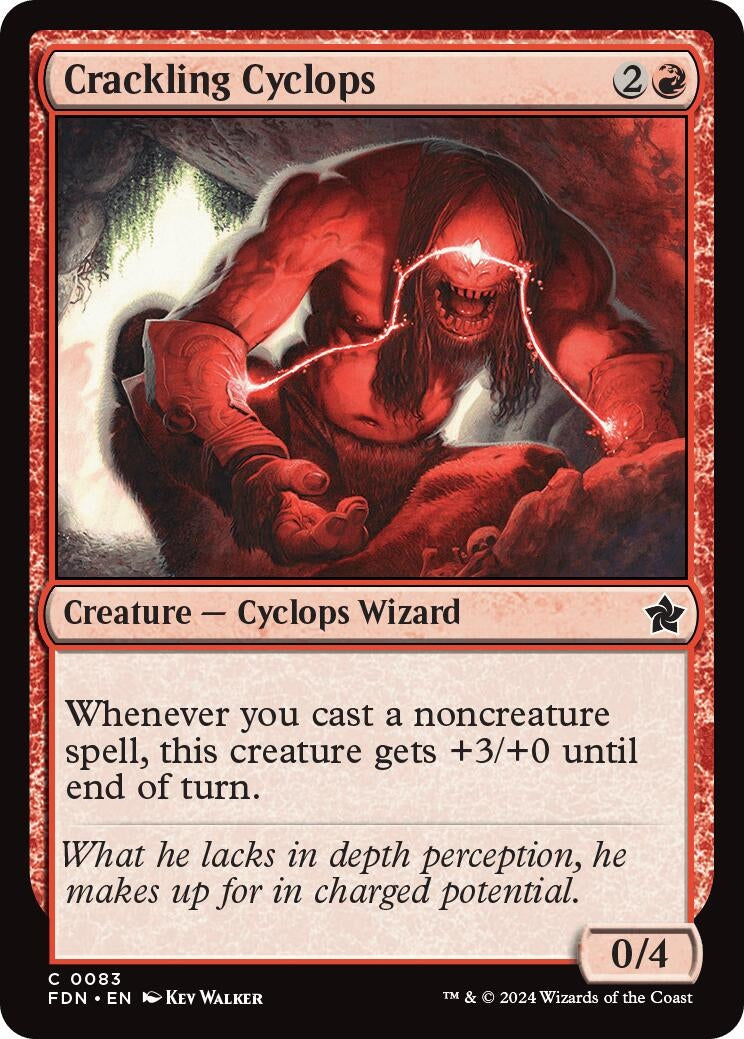Image for Crackling Cyclops (83) (FDN) - Magic: The Gathering