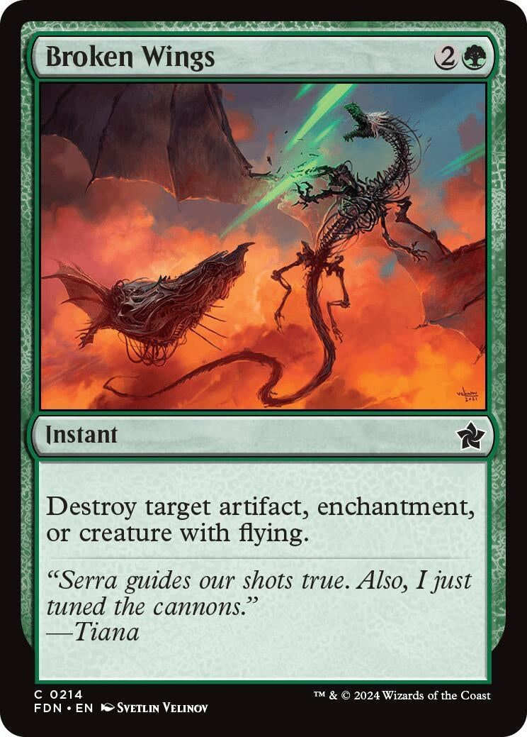 Image for Broken Wings (214) (FDN) - Magic: The Gathering