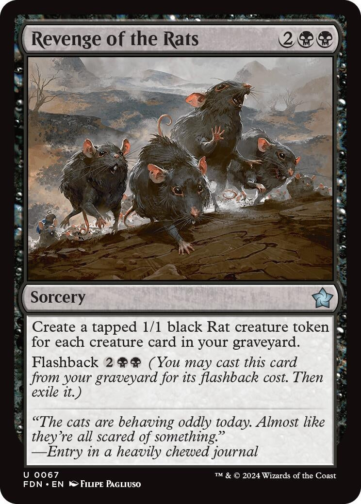 Image for Revenge of the Rats (67) (FDN) - Magic: The Gathering