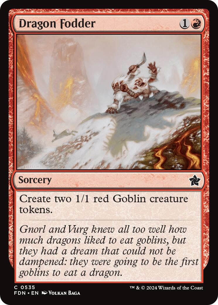 Image for Dragon Fodder (535) (FDN) - Magic: The Gathering