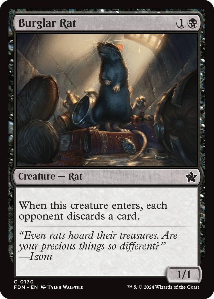 Image for Burglar Rat (170) (FDN) - Magic: The Gathering