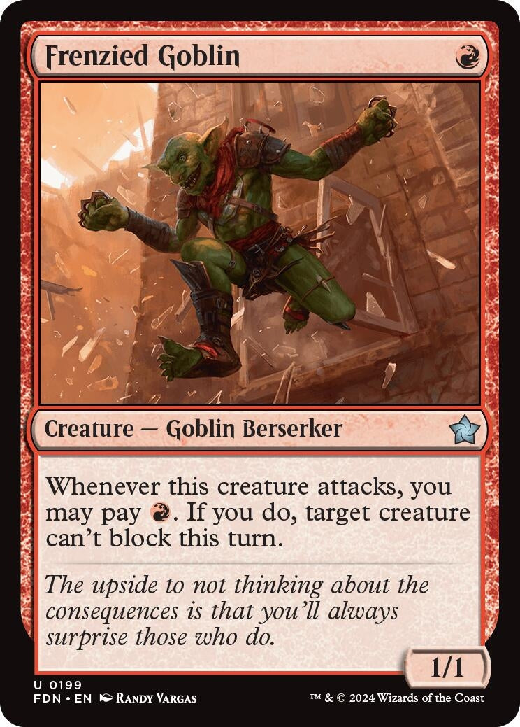 Image for Frenzied Goblin (199) (FDN) - Magic: The Gathering