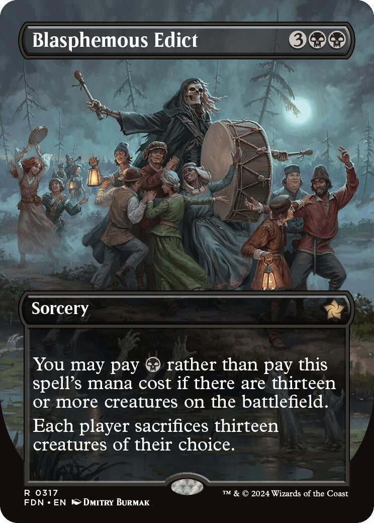 Image for Blasphemous Edict (Borderless) (317) (FDN) - Magic: The Gathering