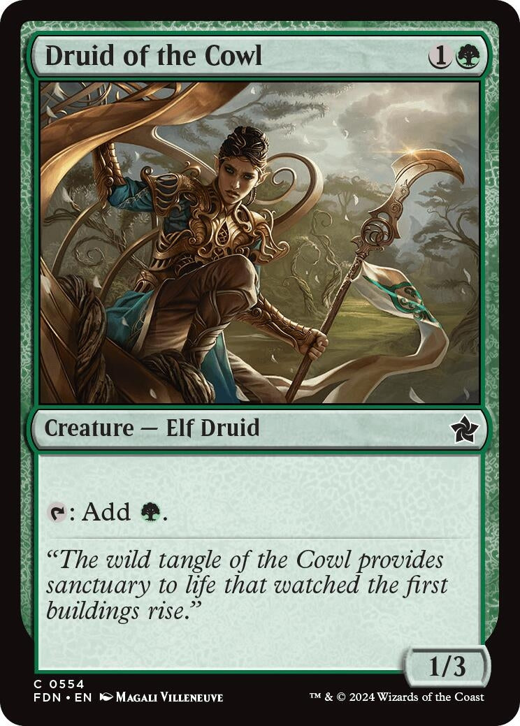 Image for Druid of the Cowl (554) (FDN) - Magic: The Gathering