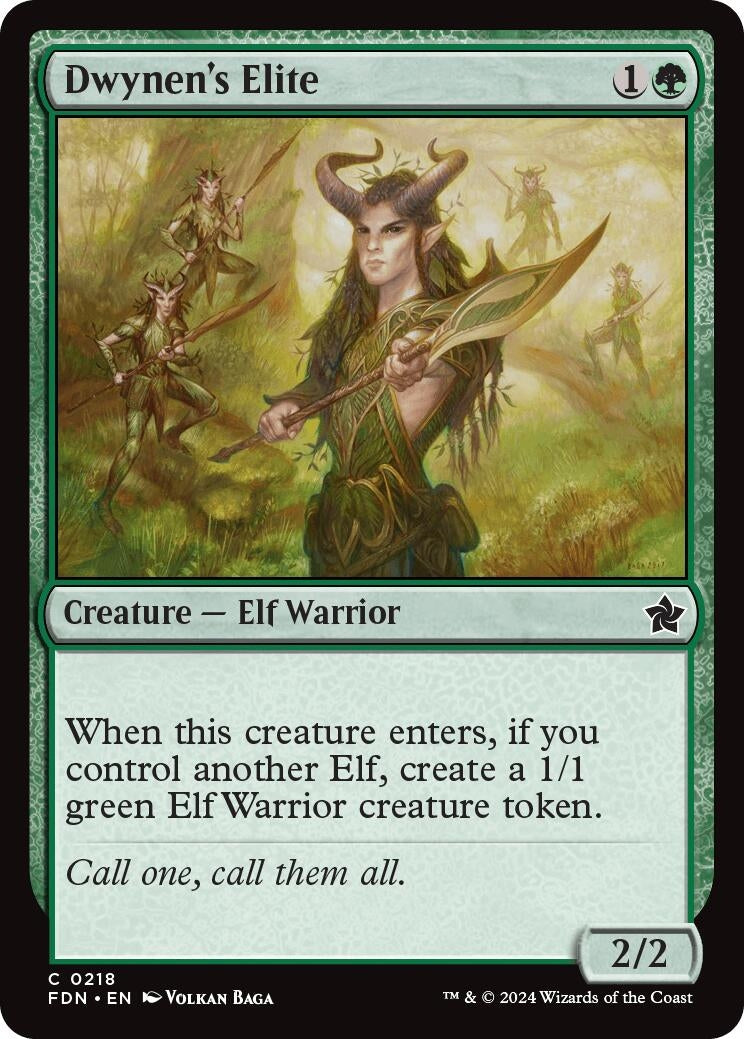 Image for Dwynen's Elite (218) (FDN) - Magic: The Gathering