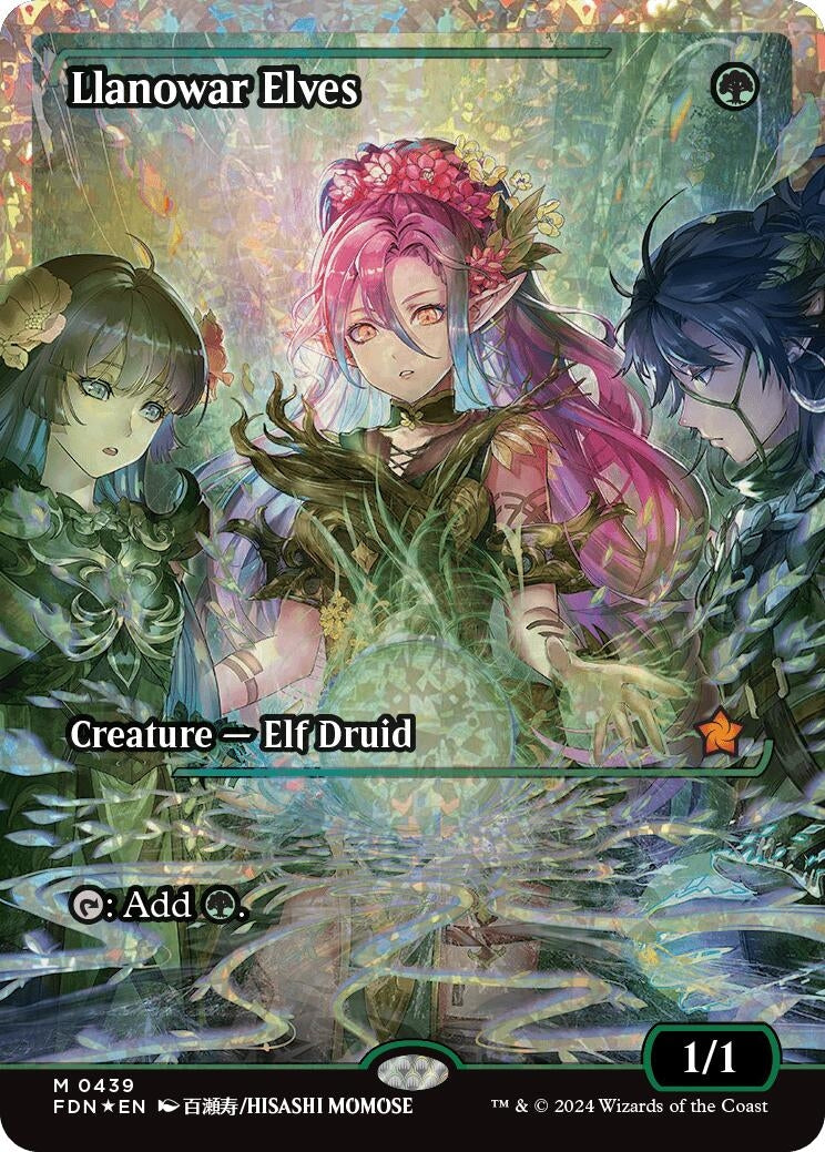 Image for Llanowar Elves (Showcase) (Fracture Foil) (439) (FDN) - Magic: The Gathering