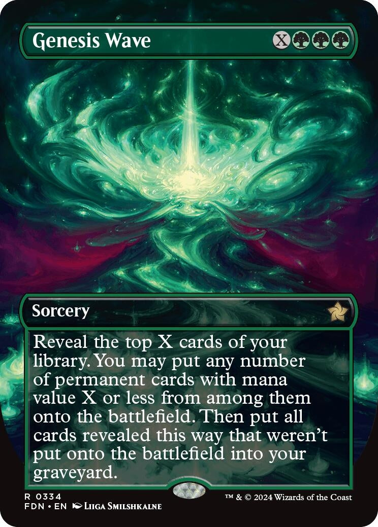 Image for Genesis Wave (Borderless) (334) (FDN) - Magic: The Gathering
