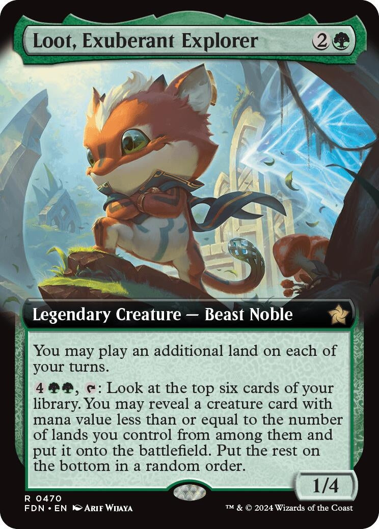 Image for Loot, Exuberant Explorer (Extended Art) (470) (FDN) - Magic: The Gathering