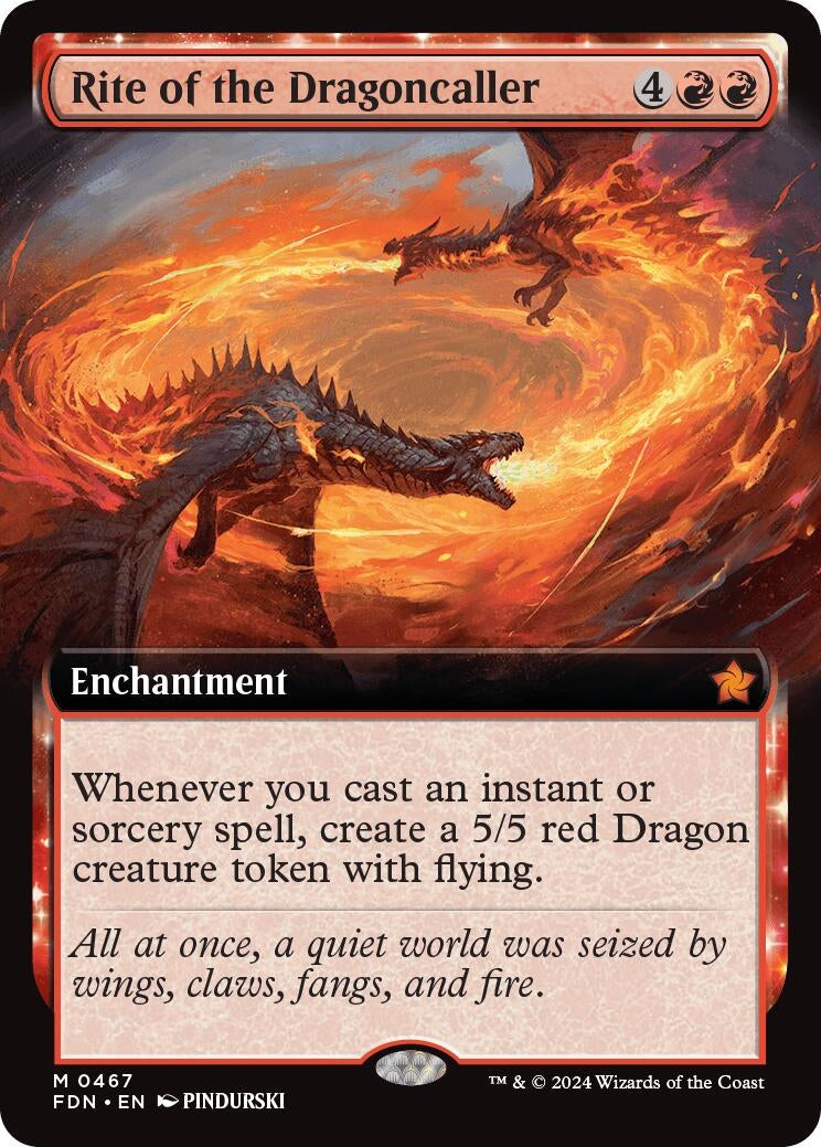 Image for Rite of the Dragoncaller (Extended Art) (467) (FDN) - Magic: The Gathering