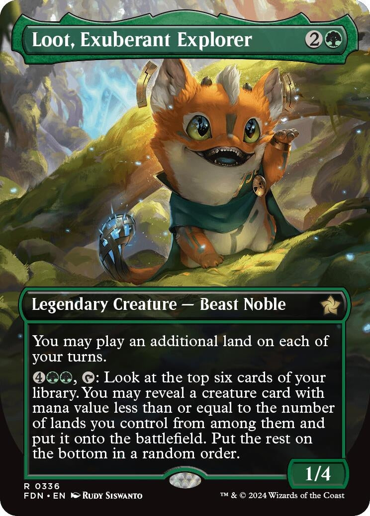 Image for Loot, Exuberant Explorer (Borderless) (336) (FDN) - Magic: The Gathering