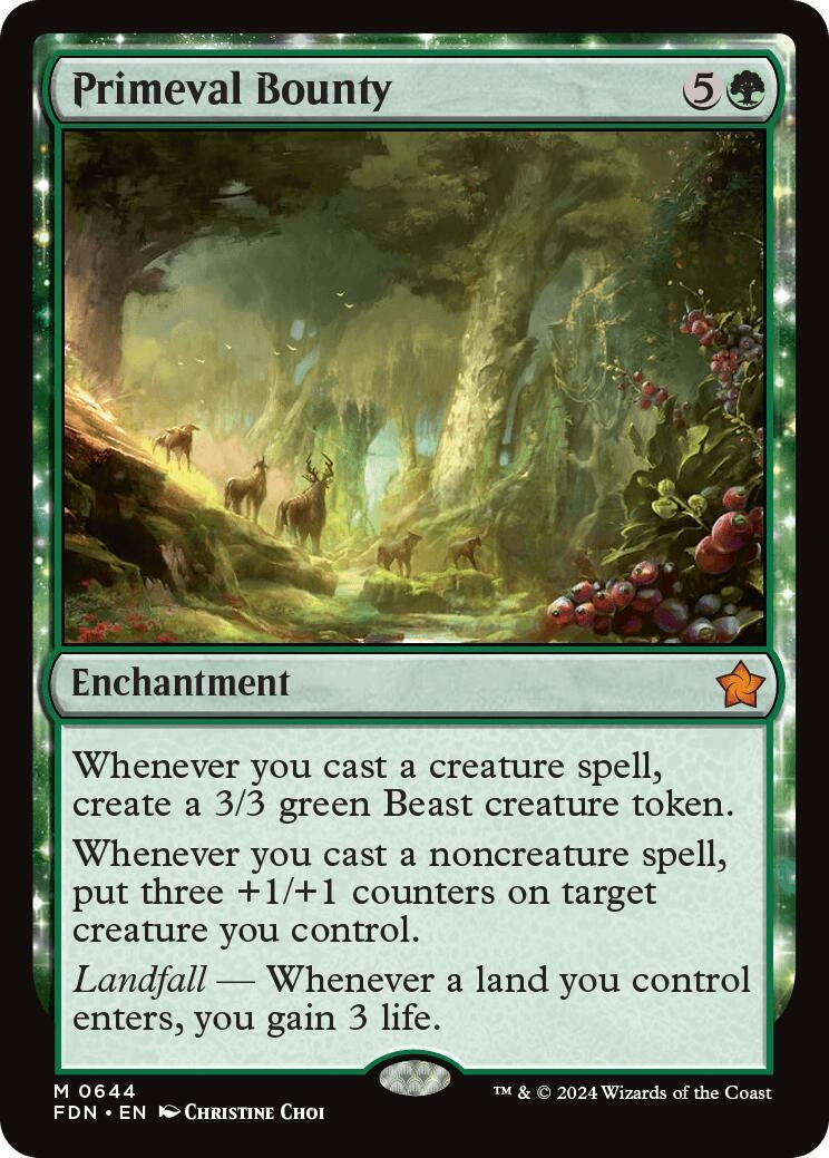 Image for Primeval Bounty (644) (FDN) - Magic: The Gathering